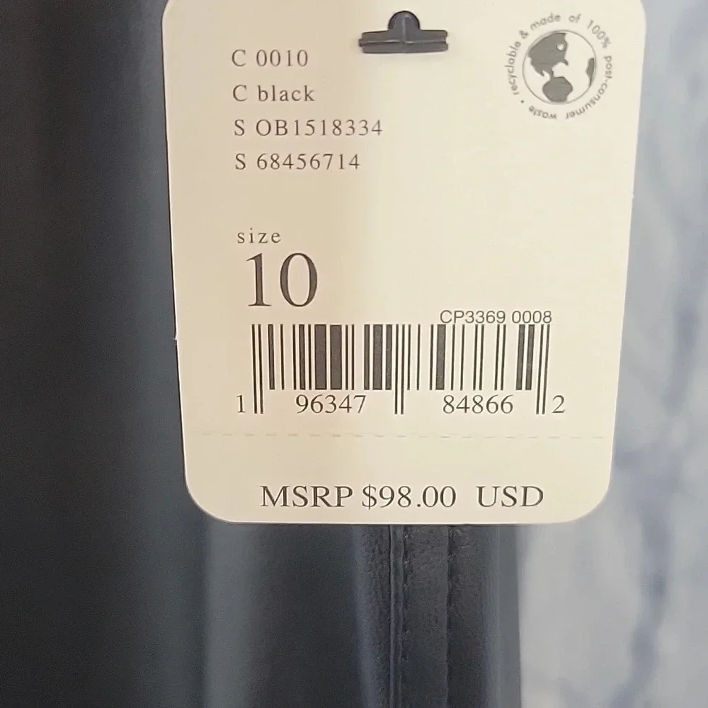 FREE PEOPLE Black Love Language Low Rise Faux Leather‎ Pant Size 10